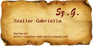 Szaller Gabriella névjegykártya