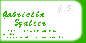 gabriella szaller business card